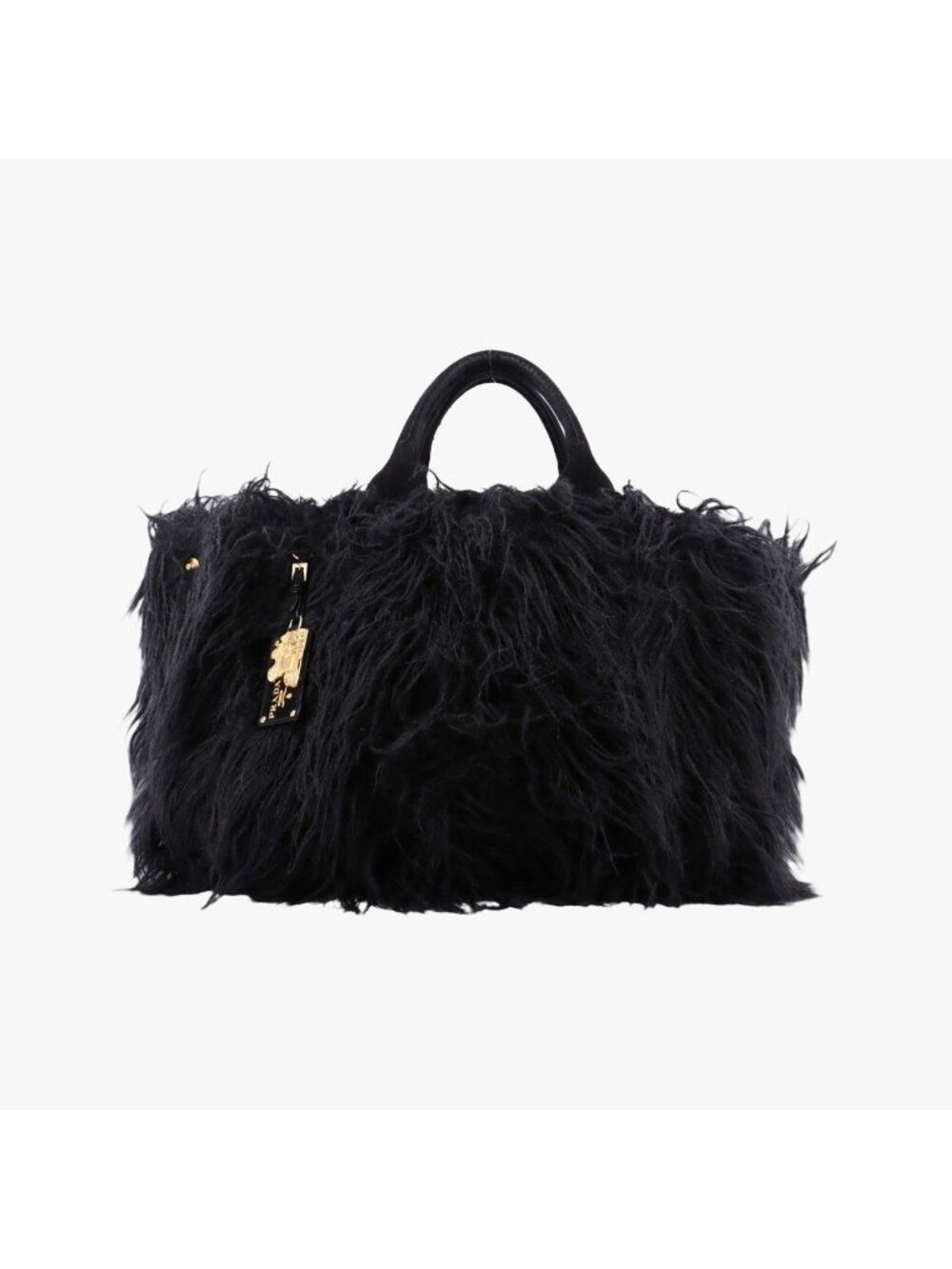 Prada Canapa Black Suede Fur 14